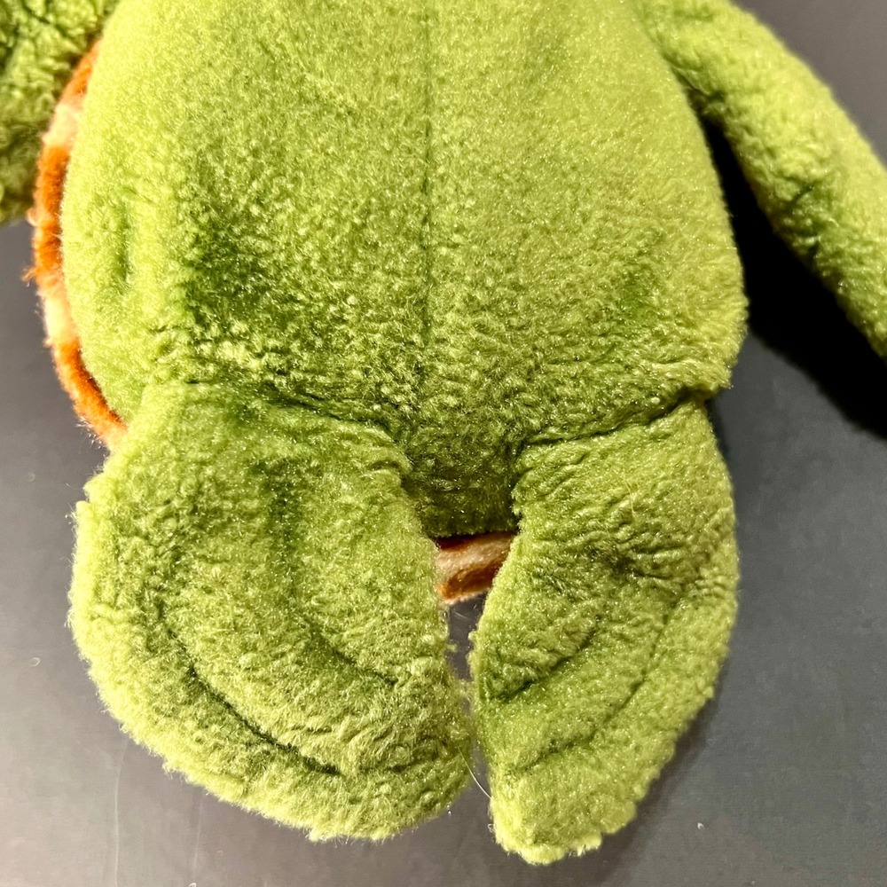 Small Turtle Plush Toy Kids Green Good Blue Big Eyes Spotted Shell - Picture 5 of 5